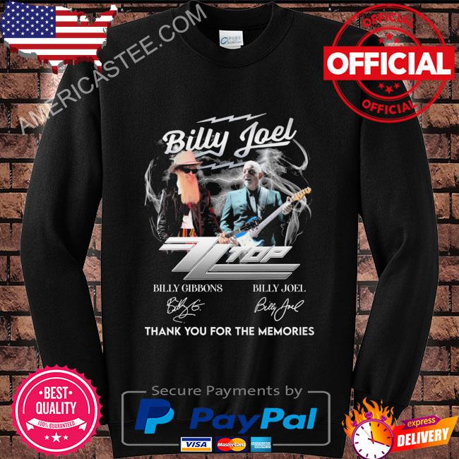 Billy Joel ZZ Top thank you for the memories signatures shirt