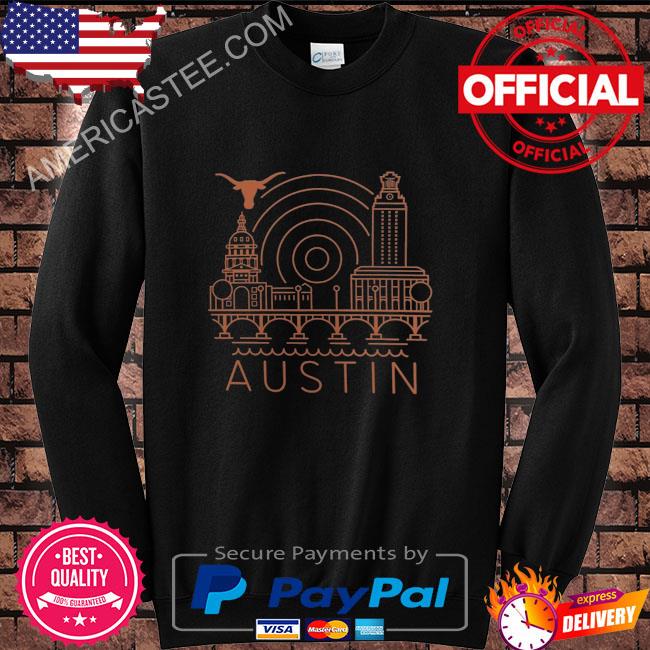 Black Texas Longhorns Cityscape T-Shirt