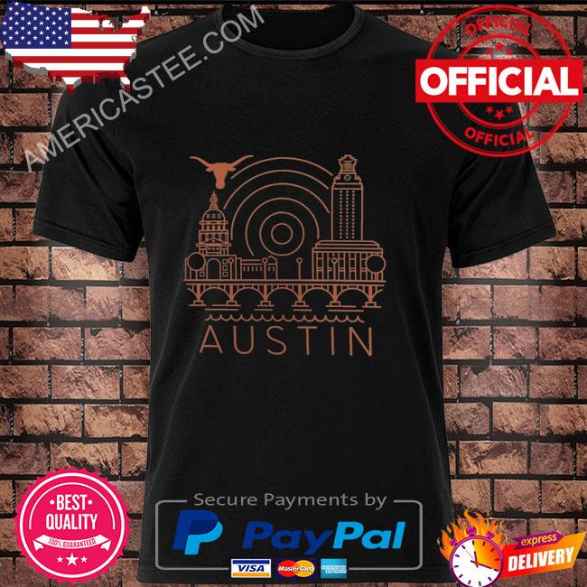 Black Texas Longhorns Cityscape T-Shirt