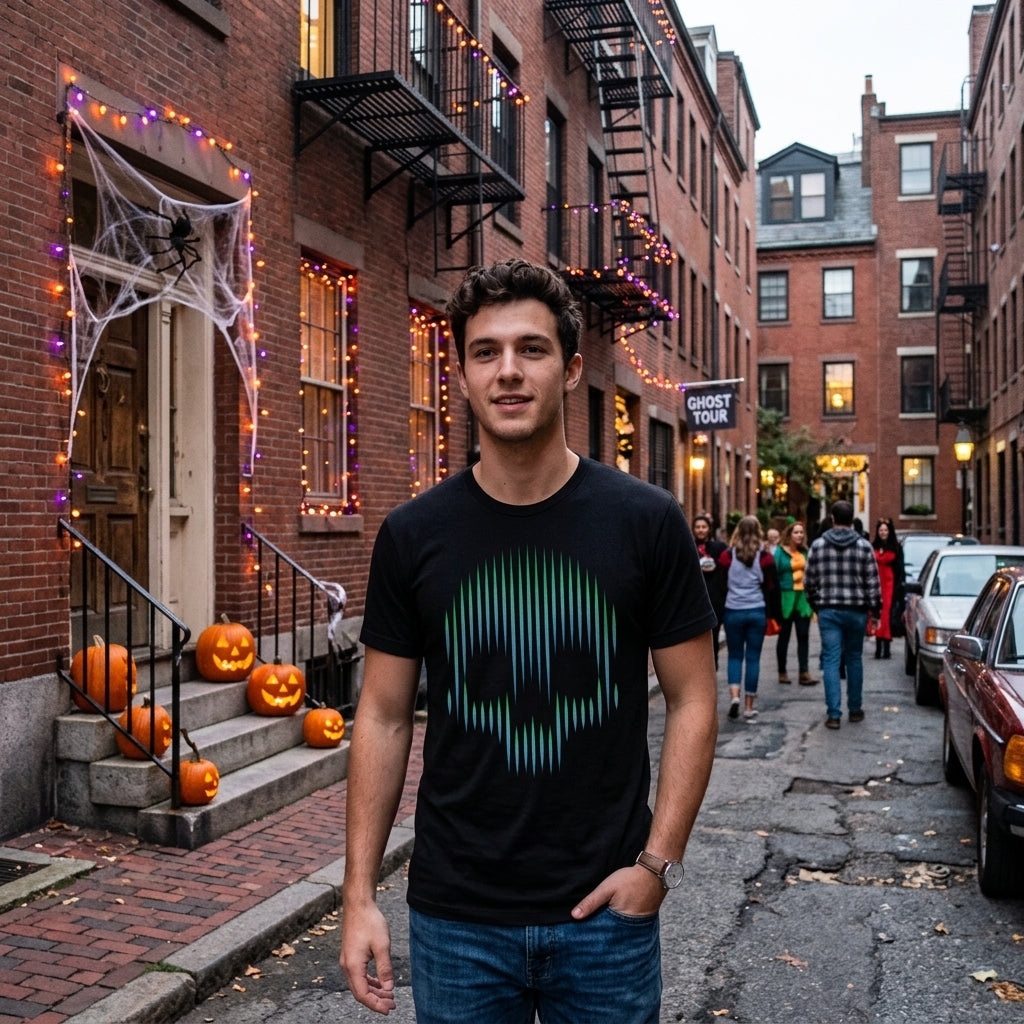 Gradient Skull Men's T Shirt