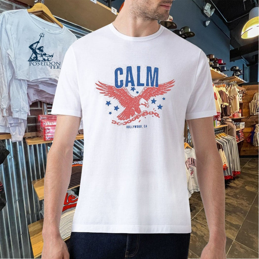 Calm Eagle Hollywood Ca T-shirt