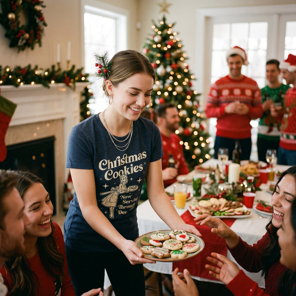 Christmas Cookies Now Serving Through December 25th Women's T Shirt