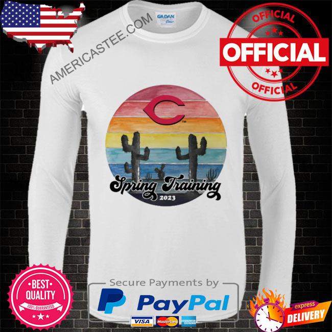 Cincinnati reds tiny turnip 2023 spring training fringe shirt