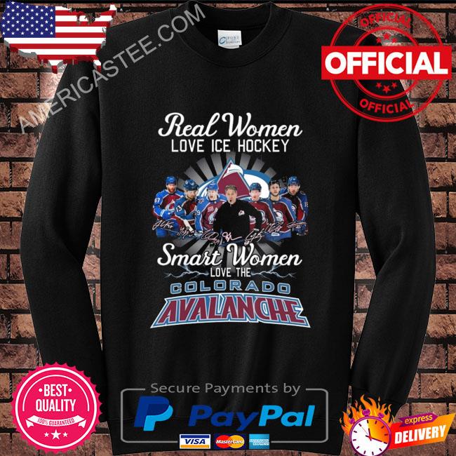 Colorado Avalanche real women love hockey smart women love the Colorado Avalanche signatures 2023 shirt