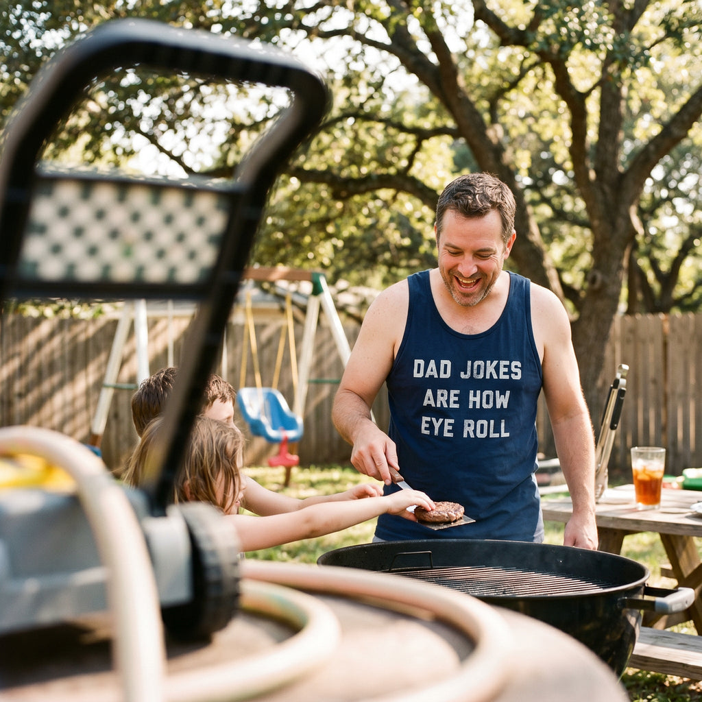 Dad Jokes Are How Eye Roll Men's Tank Top
