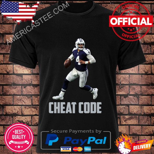 Dak prescott cheat code Dallas football fan shirt