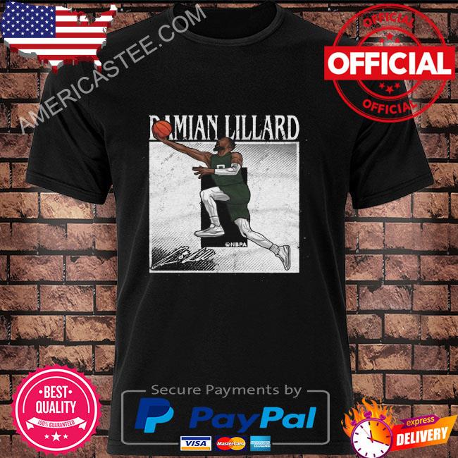 Damian lillard milwaukee number signature shirt