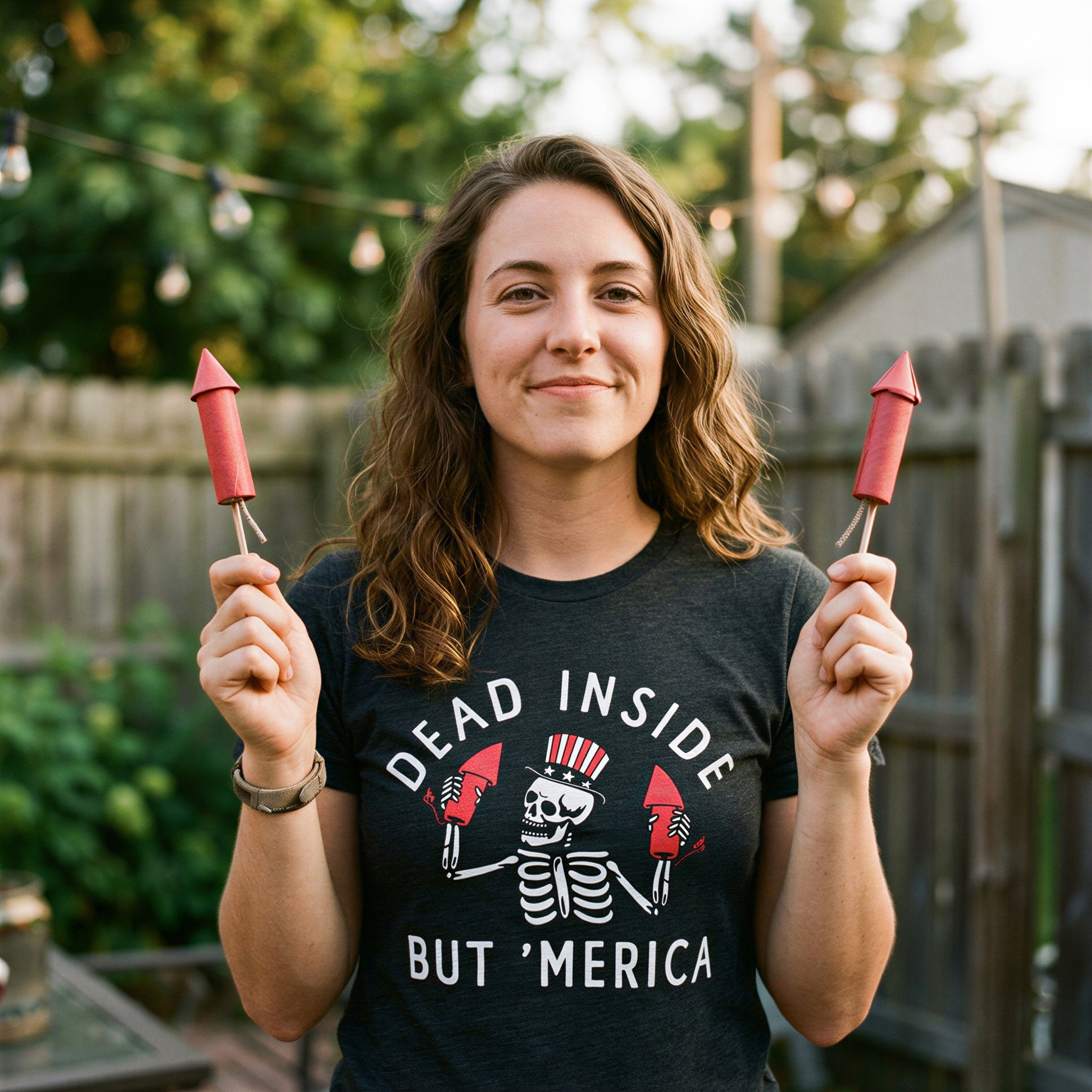 Dead Inside But Merica Women's T Shirt