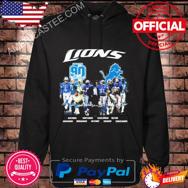 Detroit Lions 90 Seasons Signatures Shirt