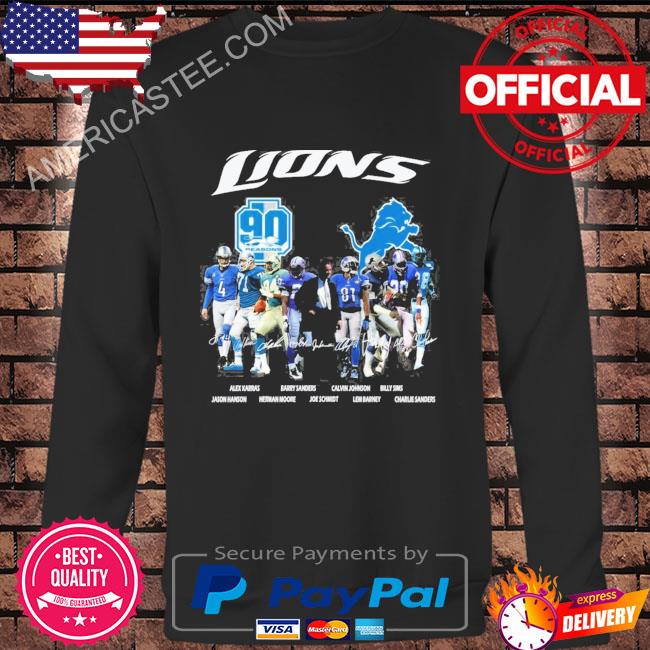 Detroit Lions 90 Seasons Signatures Shirt