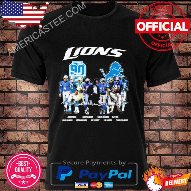 Detroit Lions 90 Seasons Signatures Shirt