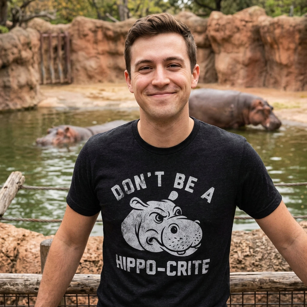 Dont Be A Hippo Crite Men's T Shirt