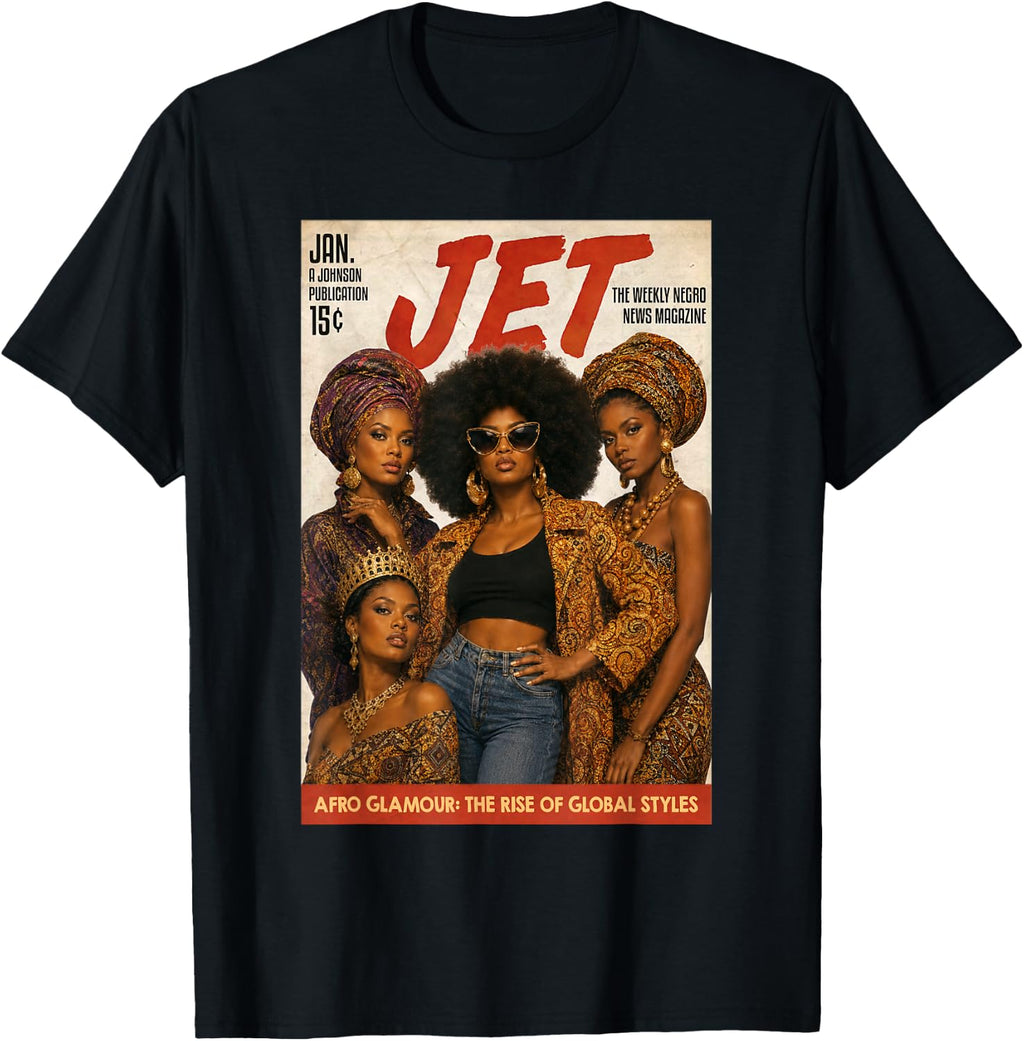 Black Afro Glamour 70s Black History Unisex T-shirt, Sweatshirt, Hoodie (1)