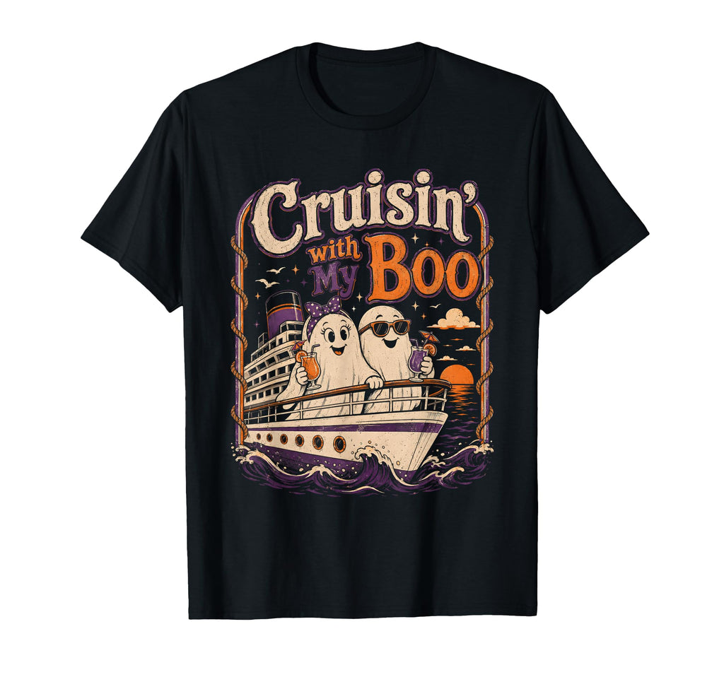 Cruisin Boo Halloween Couples Cruise Ship Trip Unisex T-shirt, Sweatshirt, Hoodie (1)