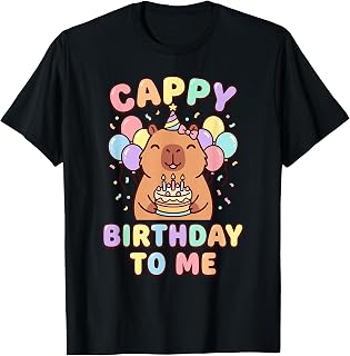 Capybara Birthday Cappy Birthday Unisex T-shirt, Sweatshirt, Hoodie (1)