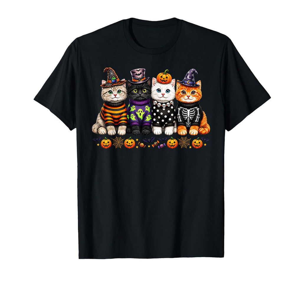 Kawaii Halloween Cat Lovers Spooky Kittens Unisex T-shirt, Sweatshirt, Hoodie (1)