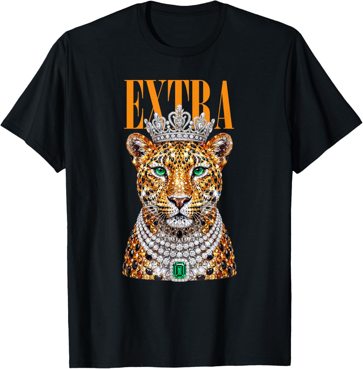 Jeweled Collar Leopard Extra Coquette Cheetah Jewels Unisex T-shirt, Sweatshirt, Hoodie (1)
