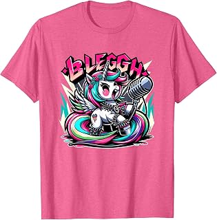 Blegh Metalcore Unicorn Screaming Microphone Unisex T-shirt, Sweatshirt, Hoodie (1)