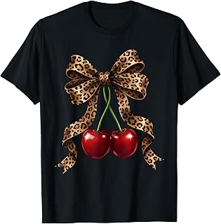 Cherry Bow Coquette Red Cherries Unisex T-shirt, Sweatshirt, Hoodie (1)