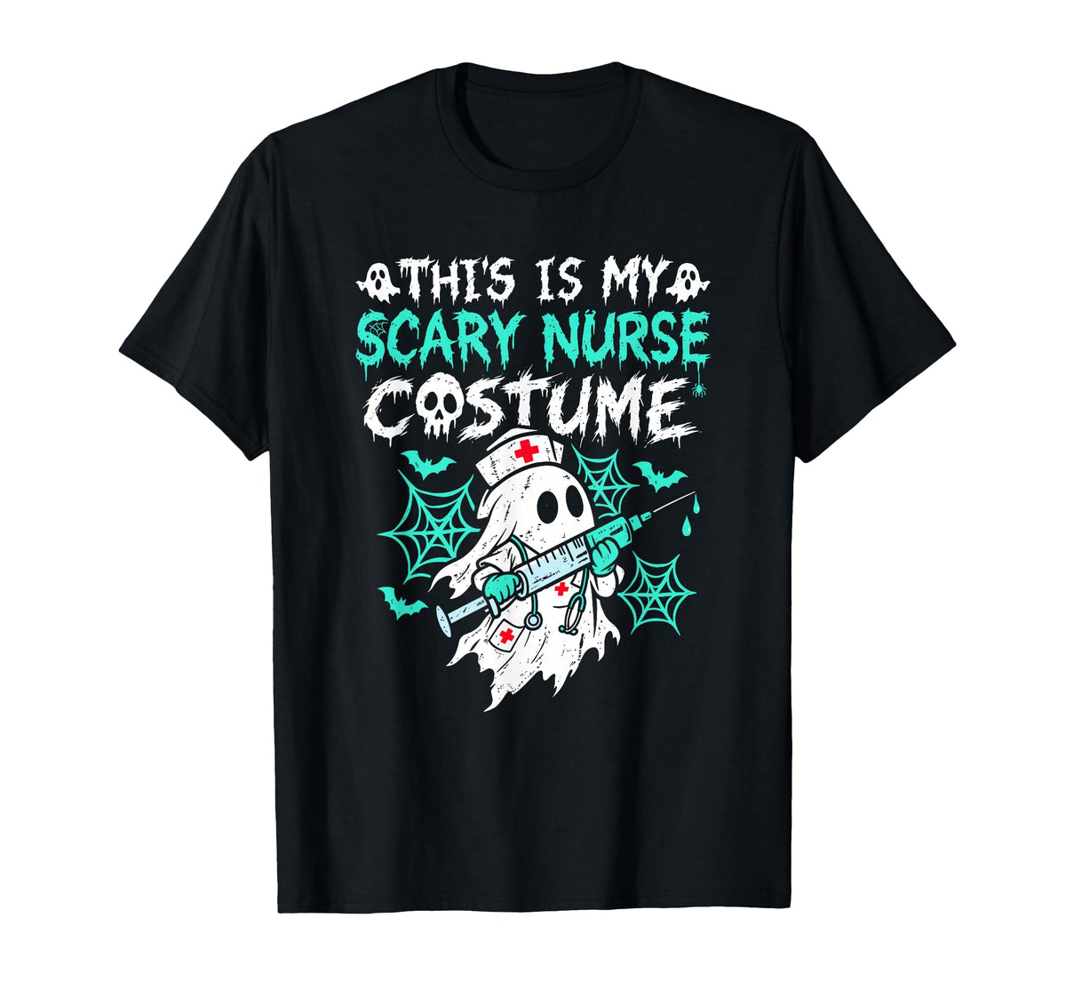 Scary Nurse Costume Halloween Ghost Unisex T-shirt, Sweatshirt, Hoodie (1)