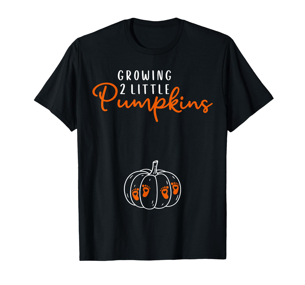 Twin Pregnancy Mom Growing Two Little Pumpkins Fall Unisex T-shirt, Sweatshirt, Hoodie (1)