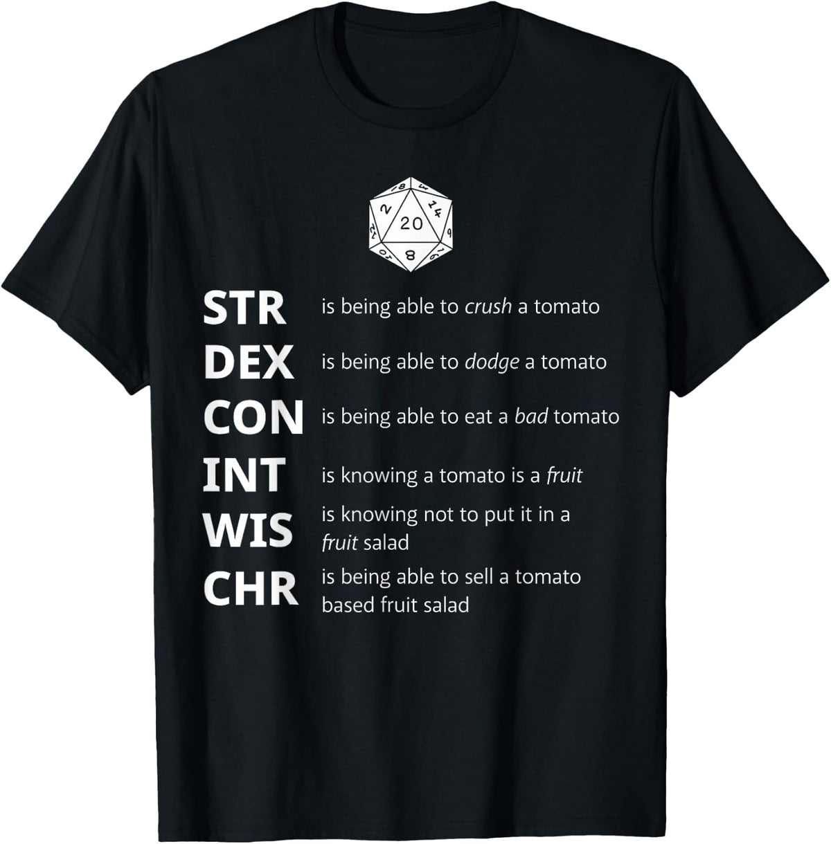 Rpg Tomatoes Stats Meme Tabletop Dice Gamer Unisex T-shirt, Sweatshirt, Hoodie (1)