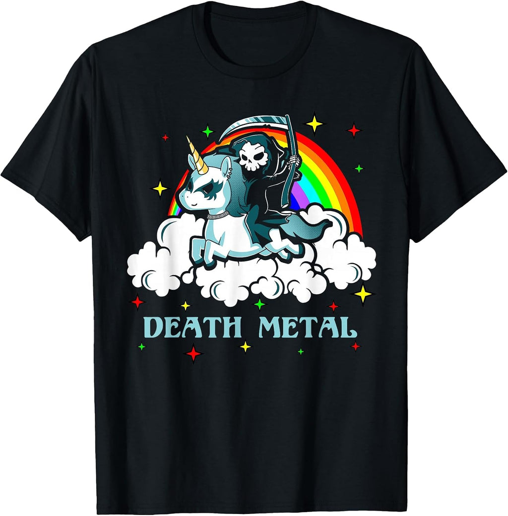 Death Metal Unicorn Pony Go Hell Unisex T-shirt, Sweatshirt, Hoodie (1)