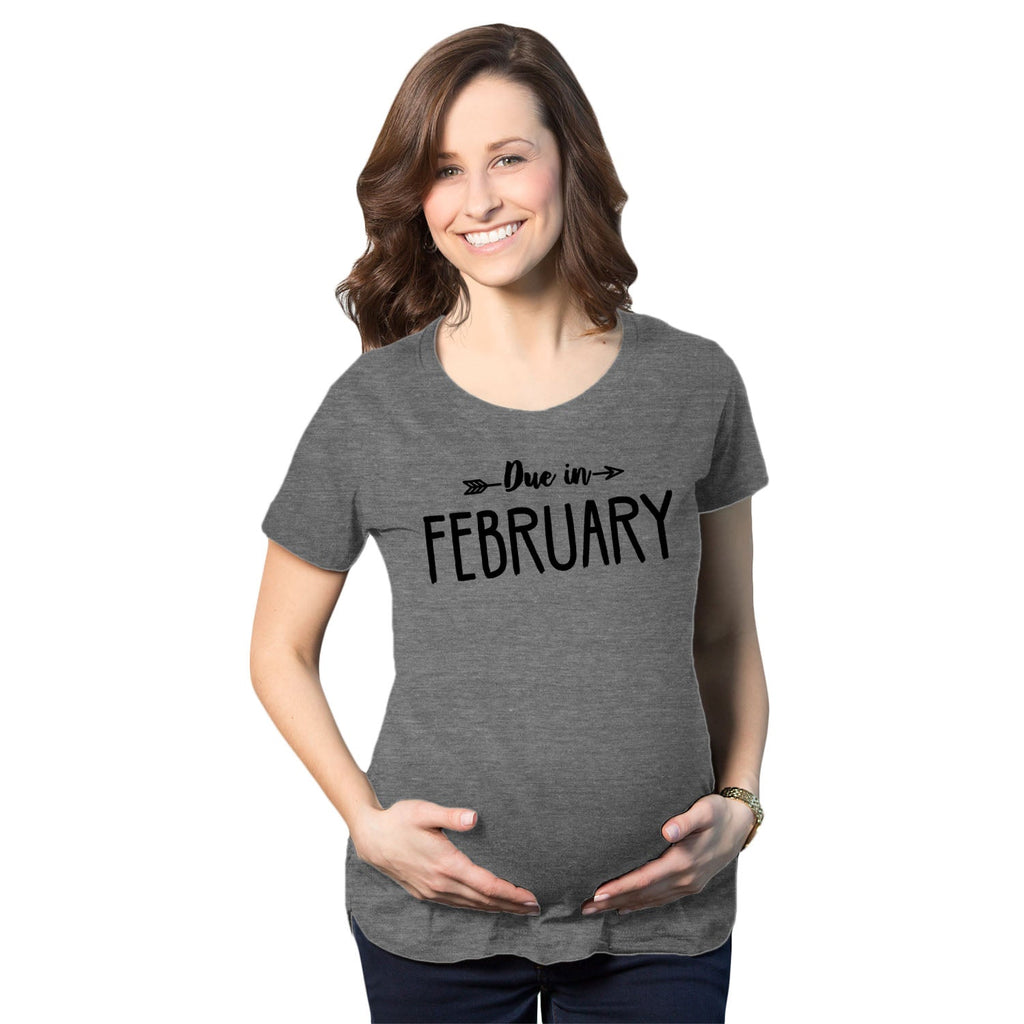 Due In Announcement Maternity T Shirt