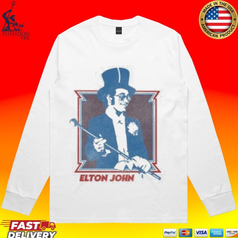 Elton John Top Hat Ringer T-shirt