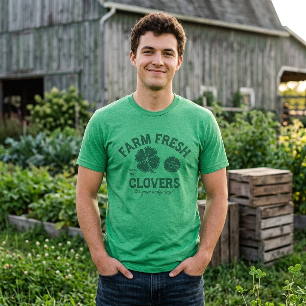 Farm Fresh Clovers Men's T Shirt
