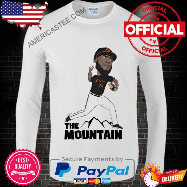 Félix bautista wearing the mountain shirt
