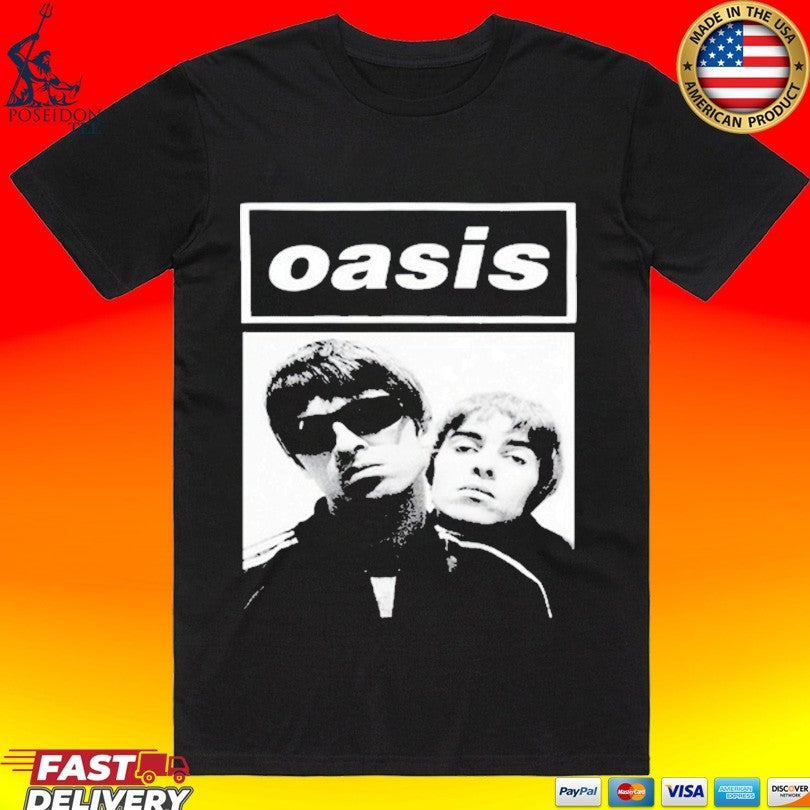 Fher Olvera Maná X Oasis Noel & Liam Boxed Photo T-shirt
