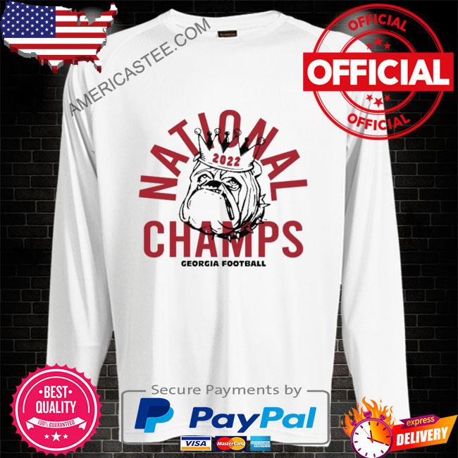 Final uga national champs white georgia bulldogs football crown shirt