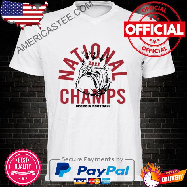Final uga national champs white georgia bulldogs football crown shirt