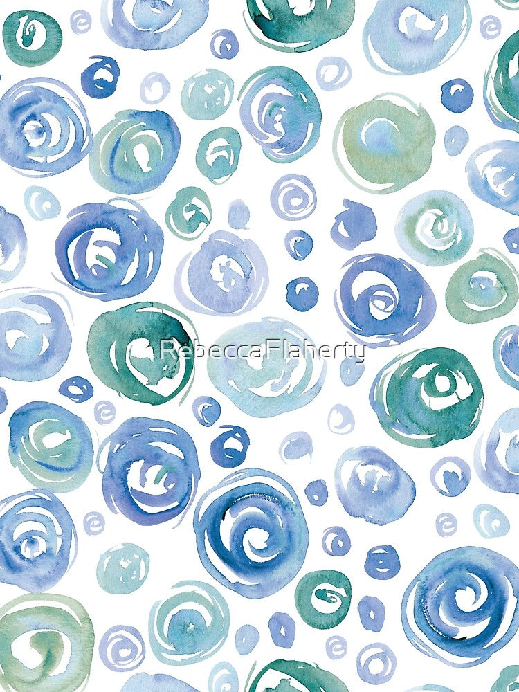 Floral Pattern #7 | Blue Green by RebeccaFlaherty T-Shirts, Hoodie, Sweatshirt | BlankRebels.com (Image 2)