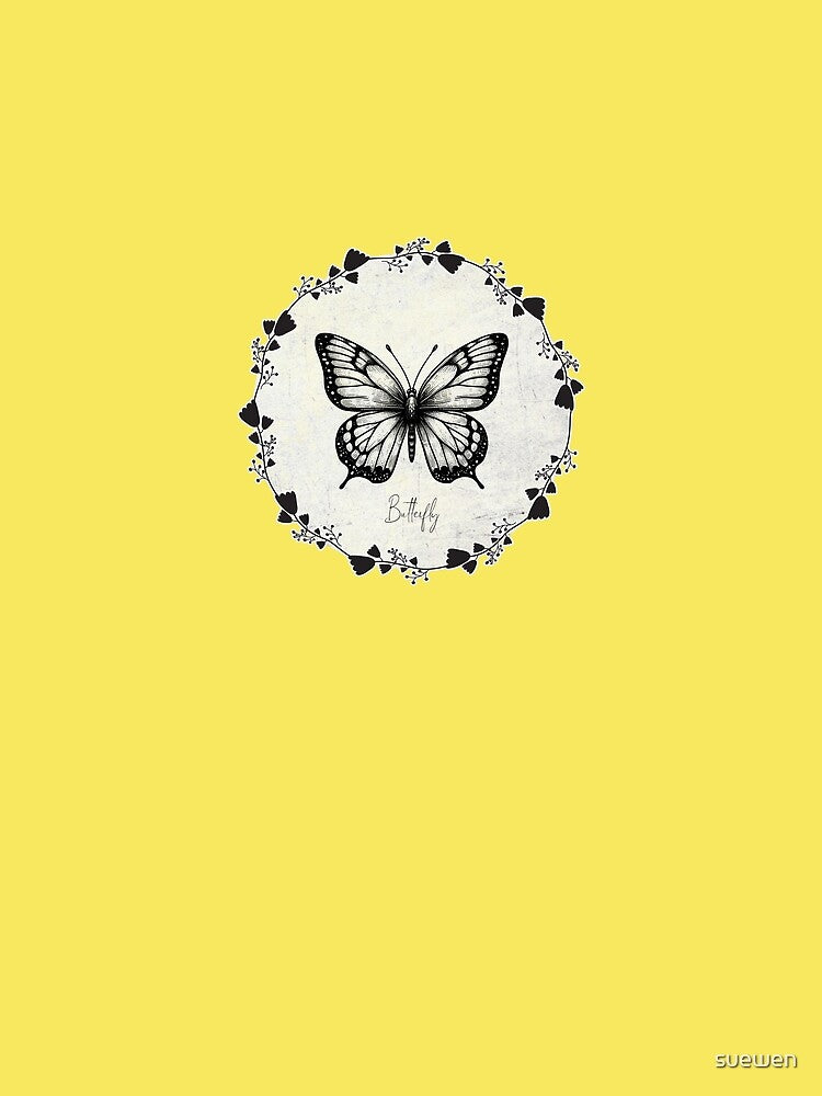 Vintage Style Butterfly Sketch by suewen T-Shirts, Hoodie, Sweatshirt | BlankRebels.com (Image 2)