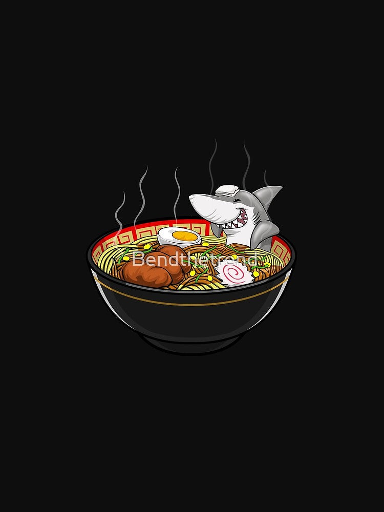 Shark Ramen Bath Japanese Instant Noodle Foodie by Bendthetrend T-Shirts, Hoodie, Sweatshirt | BlankRebels.com (Image 2)