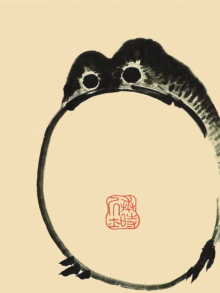 Japanese Frog Wall Art by Sintija BILIKA