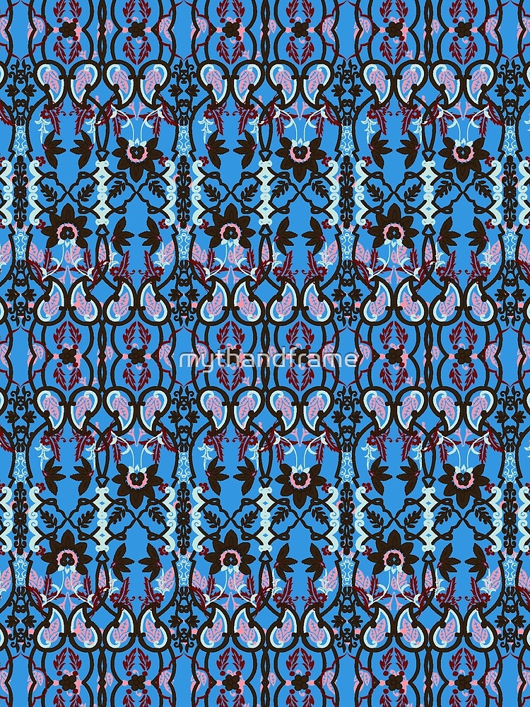 Boho Chic Bohemian Blue Stylish Pattern by mythandframe T-Shirts, Hoodie, Sweatshirt | BlankRebels.com (Image 2)
