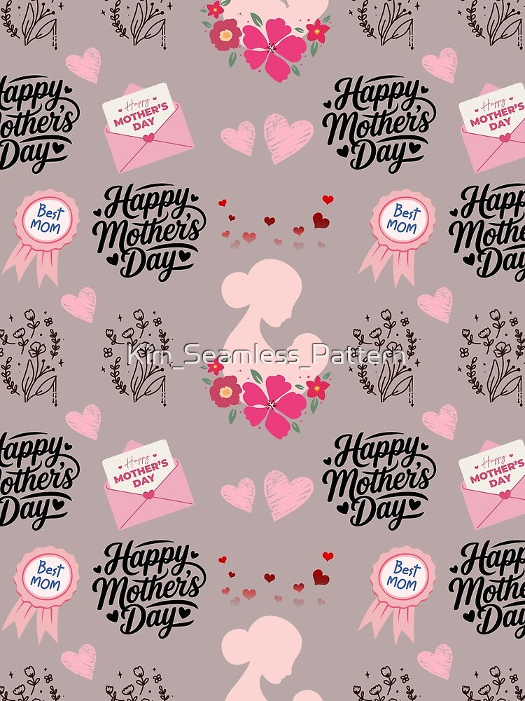 Happy Mother's Day Pattern by Kim_Seamless_Pattern T-Shirts, Hoodie, Sweatshirt | BlankRebels.com (Image 2)