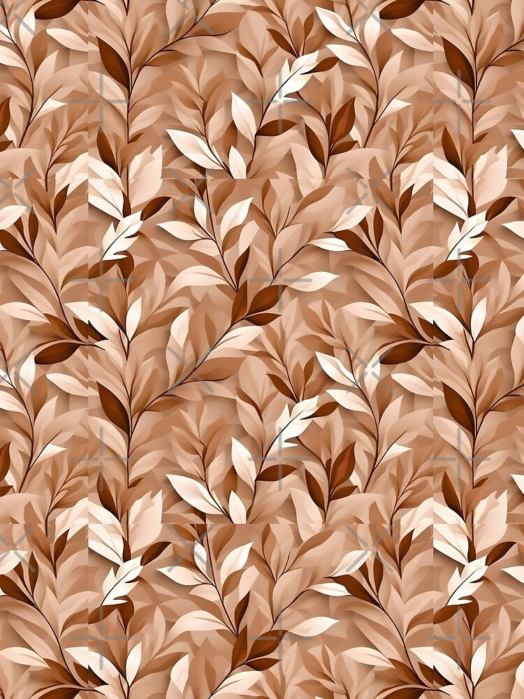 Retro Mid Century Modern Botanical Leaves, Brown by Prints and Lifestyle T-Shirts, Hoodie, Sweatshirt (Image 2)
