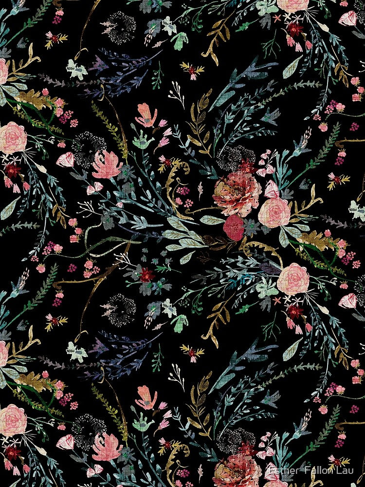 Midnight Floral by Esther  Fallon Lau T-Shirts, Hoodie, Sweatshirt | BlankRebels.com (Image 2)