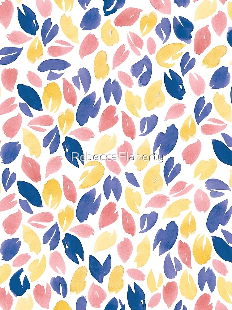 Watercolour Petals | Navy, Coral, Peach by RebeccaFlaherty T-Shirts, Hoodie, Sweatshirt | BlankRebels.com (Image 2)
