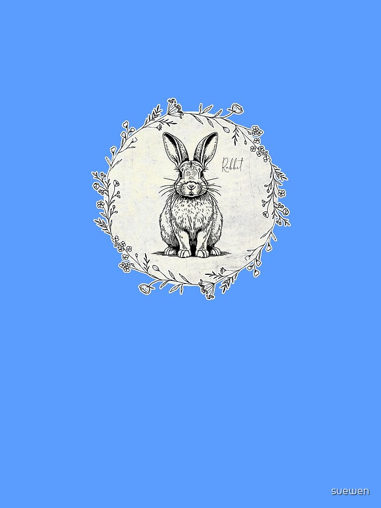 Vintage Style Sketch Of Rabbit by suewen T-Shirts, Hoodie, Sweatshirt | BlankRebels.com (Image 2)