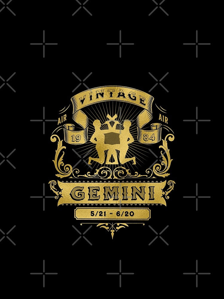 The Zodiac Sign of Gemini Golden Vintage 1984 by rhombusOnion T-Shirts, Hoodie, Sweatshirt | BlankRebels.com (Image 2)