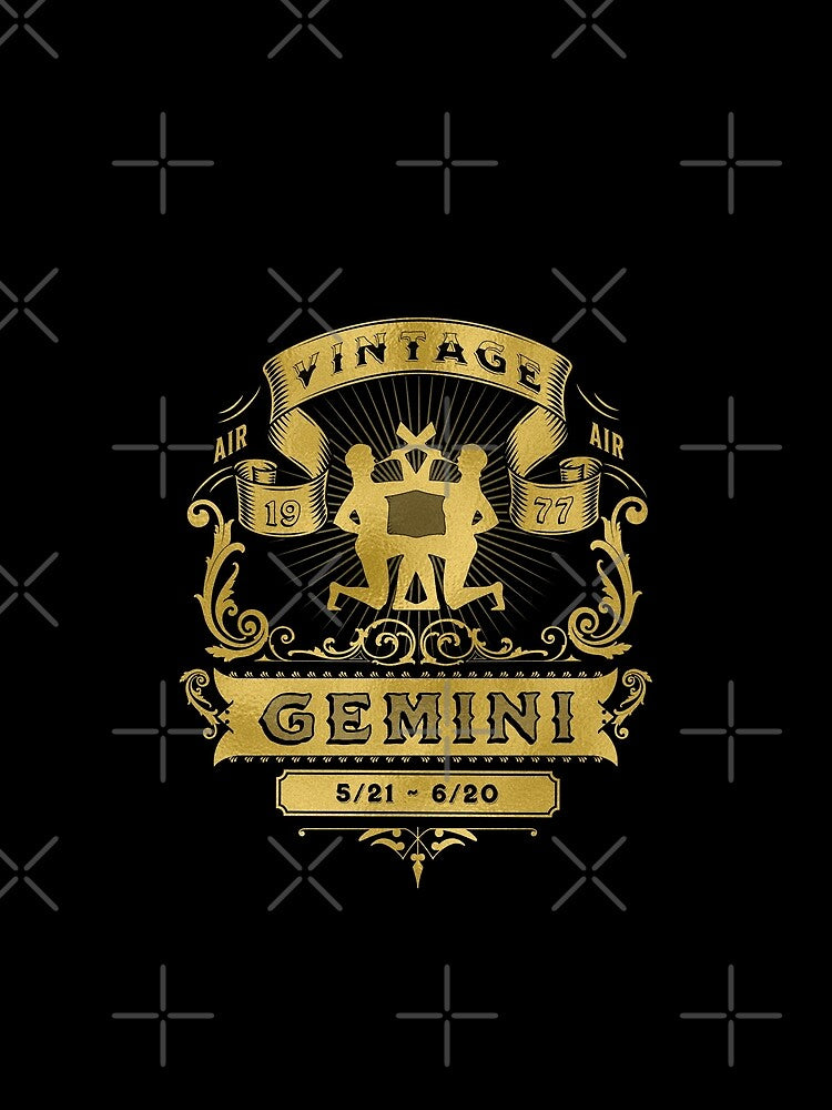 The Zodiac Sign of Gemini Golden Vintage 1977 by rhombusOnion T-Shirts, Hoodie, Sweatshirt | BlankRebels.com (Image 2)