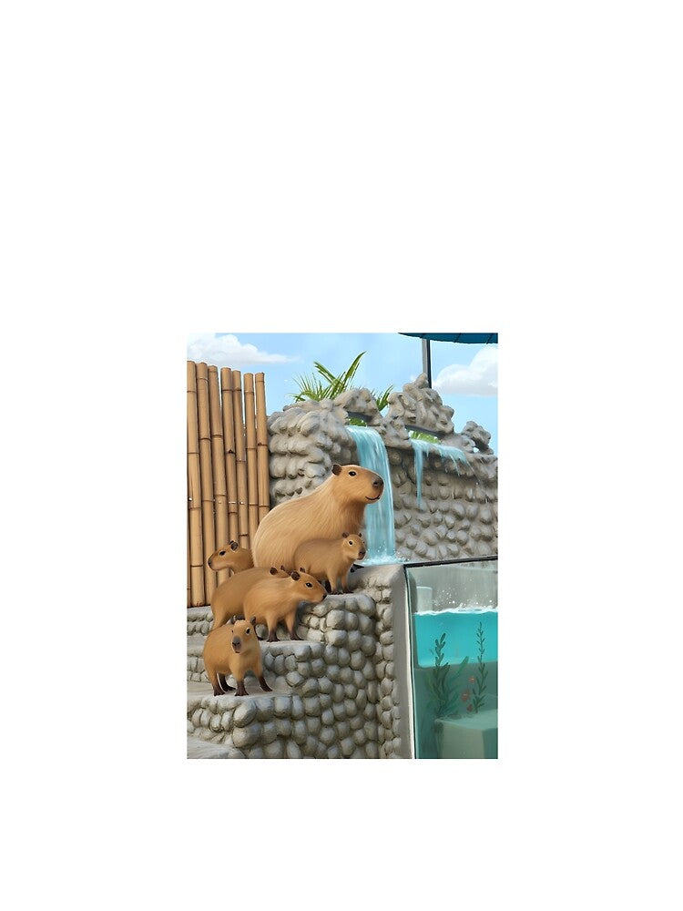 Cute Capybara Family Digital Art by The Creature Concept T-Shirts, Hoodie, Sweatshirt | BlankRebels.com (Image 2)