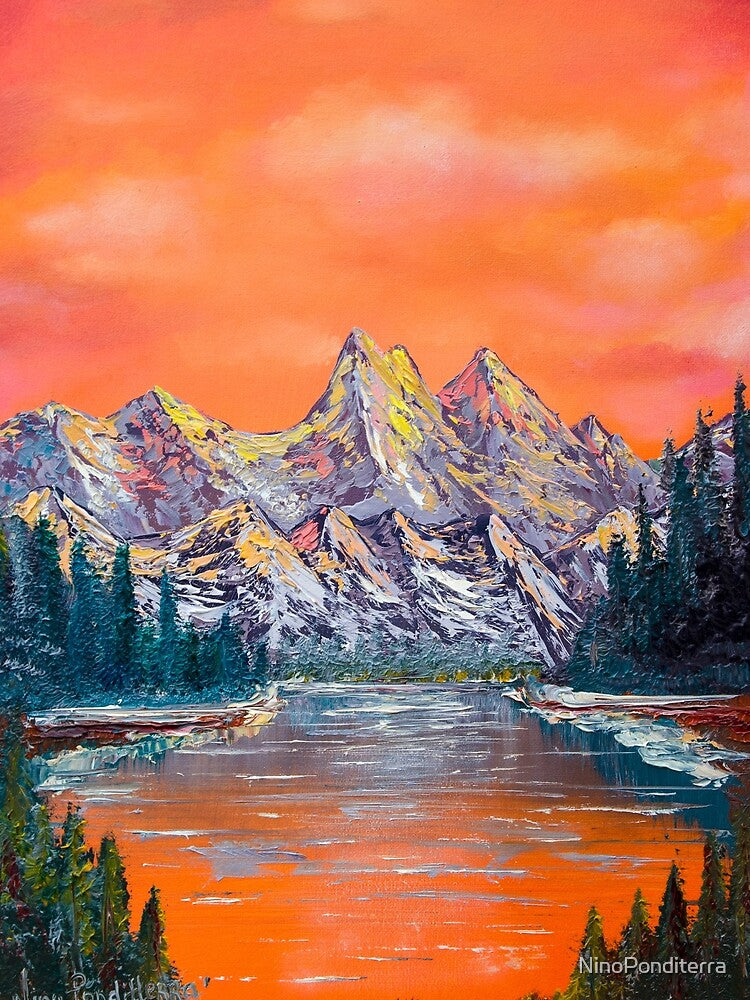 Mountains landscape at sunset by NinoPonditerra T-Shirts, Hoodie, Sweatshirt | BlankRebels.com (Image 2)