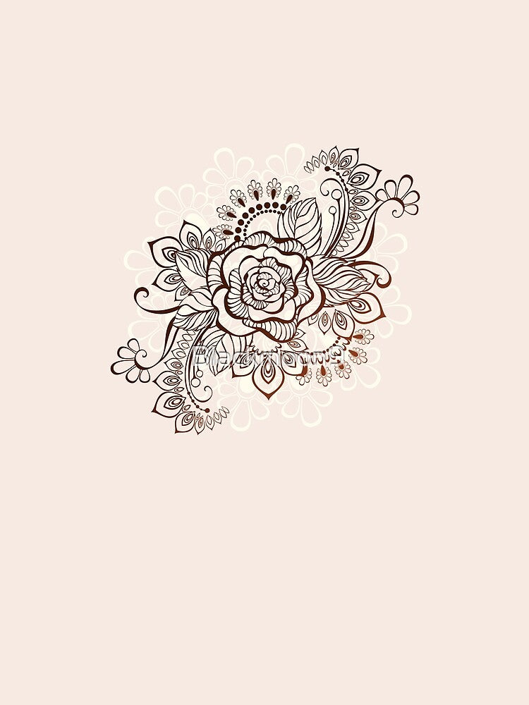 Rose Painted with Henna by Blackmoon9 T-Shirts, Hoodie, Sweatshirt | BlankRebels.com (Image 2)