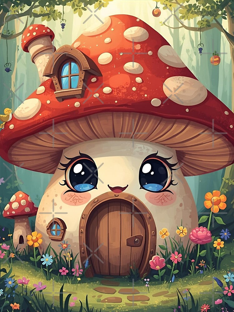 Happy Mushroom House by SimonsDesignArt T-Shirts, Hoodie, Sweatshirt | BlankRebels.com (Image 2)